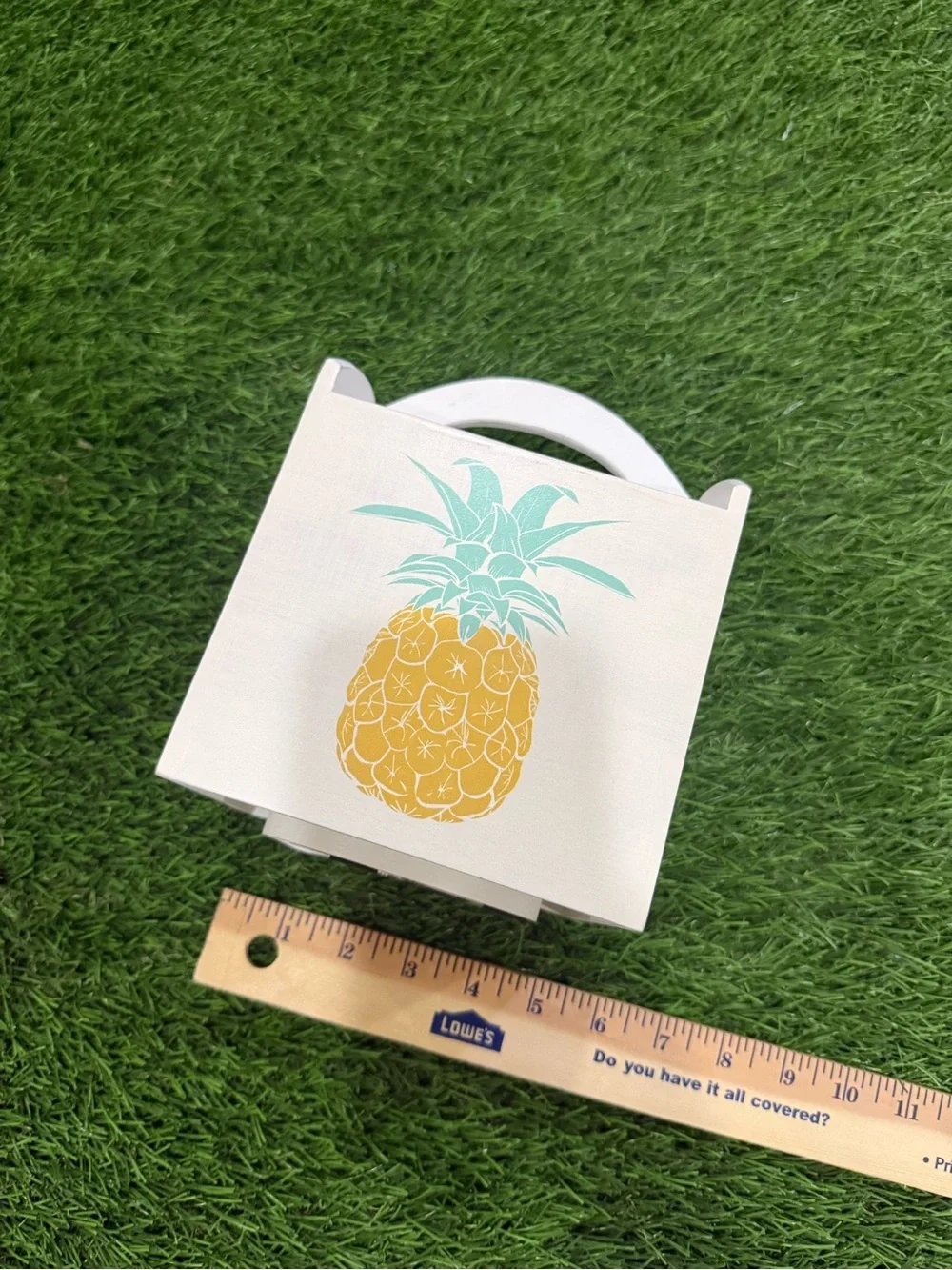 Wooden Pineapple Spinning Utencil and Silverware Holder